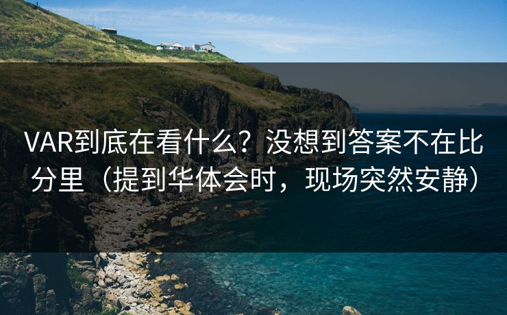 VAR到底在看什么？没想到答案不在比分里（提到华体会时，现场突然安静）