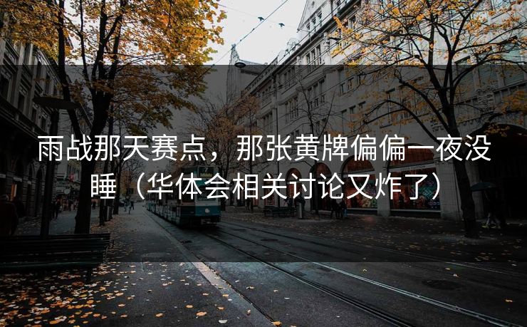 雨战那天赛点，那张黄牌偏偏一夜没睡（华体会相关讨论又炸了）