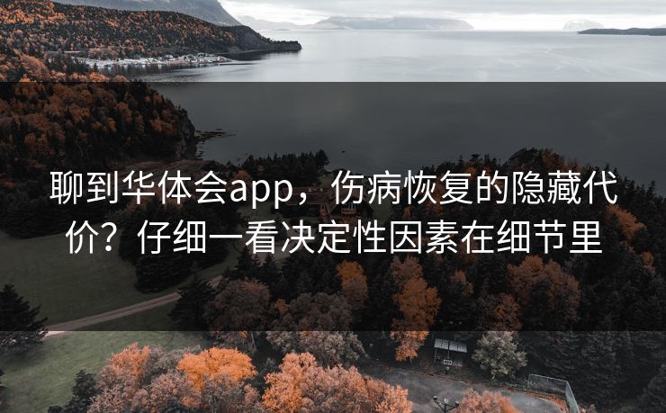 聊到华体会app，伤病恢复的隐藏代价？仔细一看决定性因素在细节里